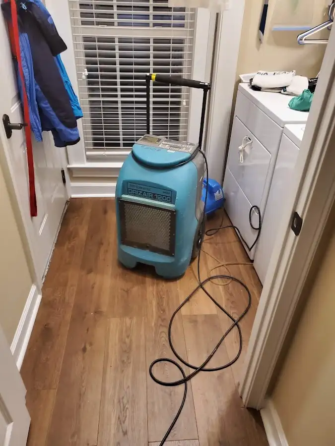 Commercial dehumidifier deployed for Flood Damage Cleanup in Poplar Bluff